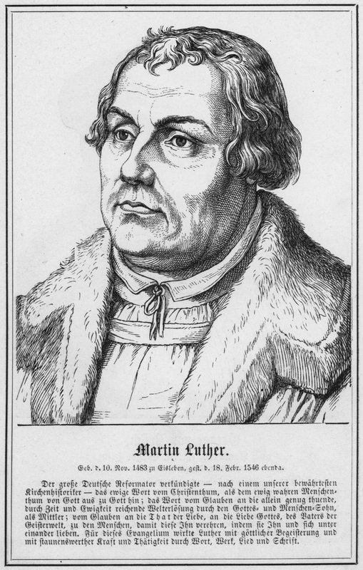 Martin Luther (stik) af German School