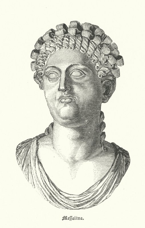 Messalina, tredje kone til den romerske kejser Claudius (stik) af German School