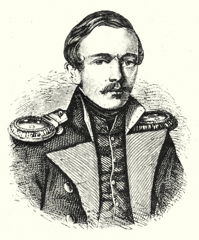 Mikhail Lermontov, russisk digter, forfatter og maler af German School