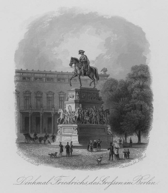 Monument til Frederik den Store, Berlin (stålgravering) af German School