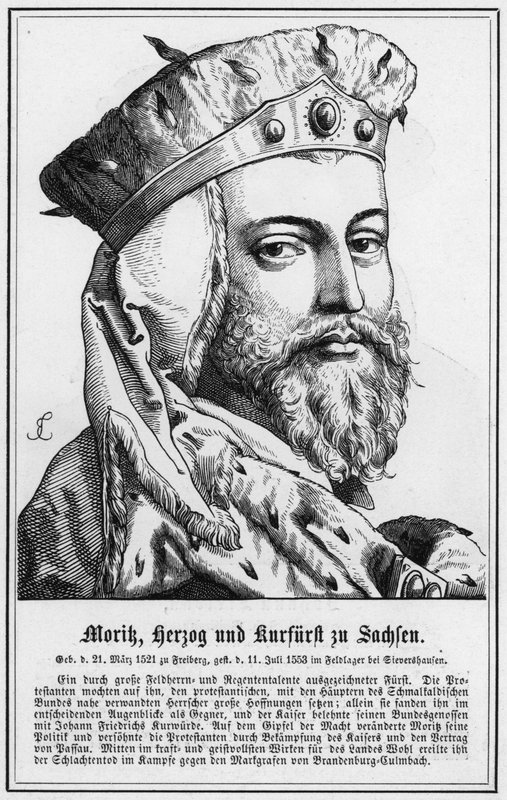 Morik, hertug og kurfyrste af Sachsen (stik) af German School