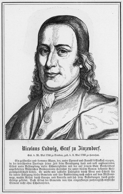Nicolaus Ludwig, greve af Zinzendorf (stik) af German School