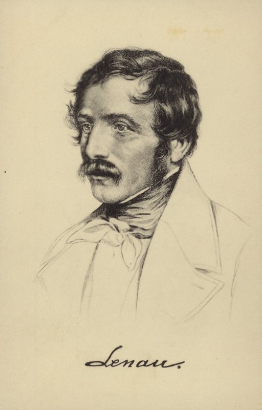 Nikolaus Lenau (1802-1850), østrigsk digter (litografi) af German School