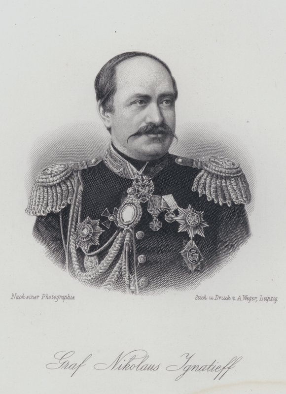Nikolay Ignatyev, russisk statsmand og diplomat (gravering) af German School