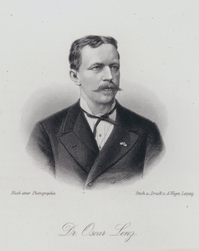Oskar Lenz, tysk-østrigsk geolog og mineralog (gravering) af German School