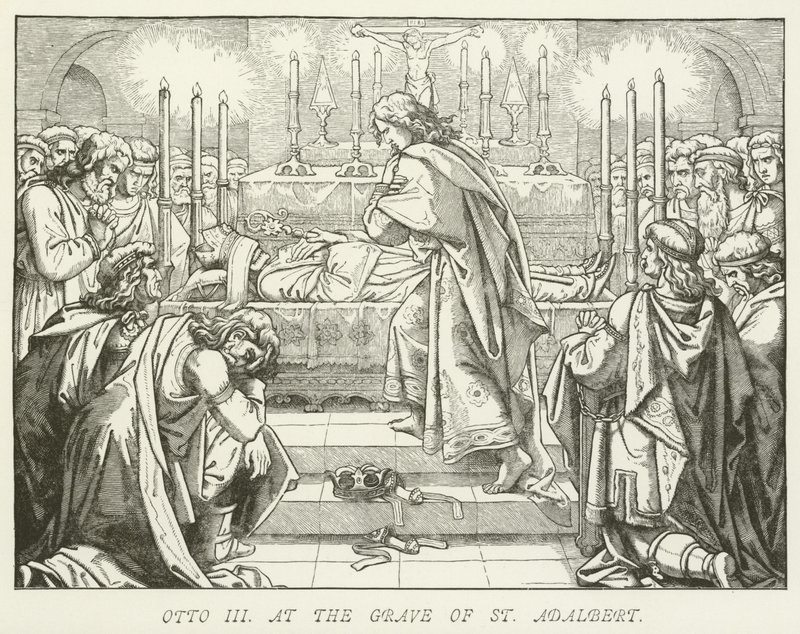 Otto III ved St Adalberts grav af German School