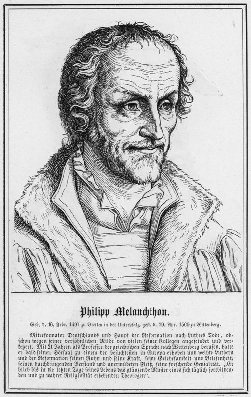 Philipp Melanchthon (gravering) af German School