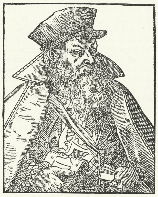 Philipp Nikodemus Frischlin, tysk dramatiker (gravering) af German School