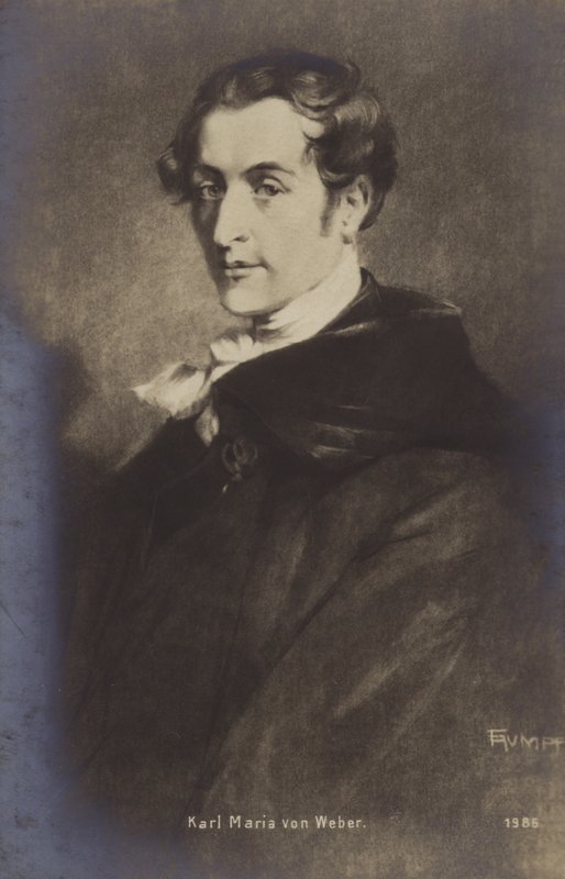 Portræt af Carl Maria von Weber af German School