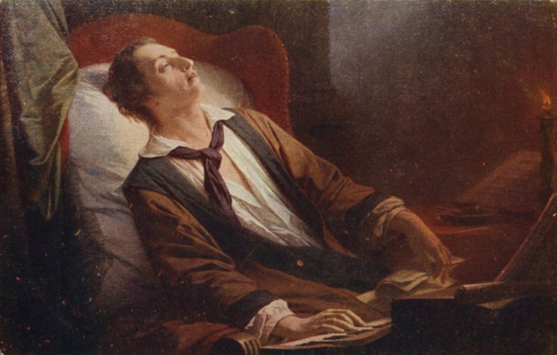 Portræt af Carl Maria von Weber af German School