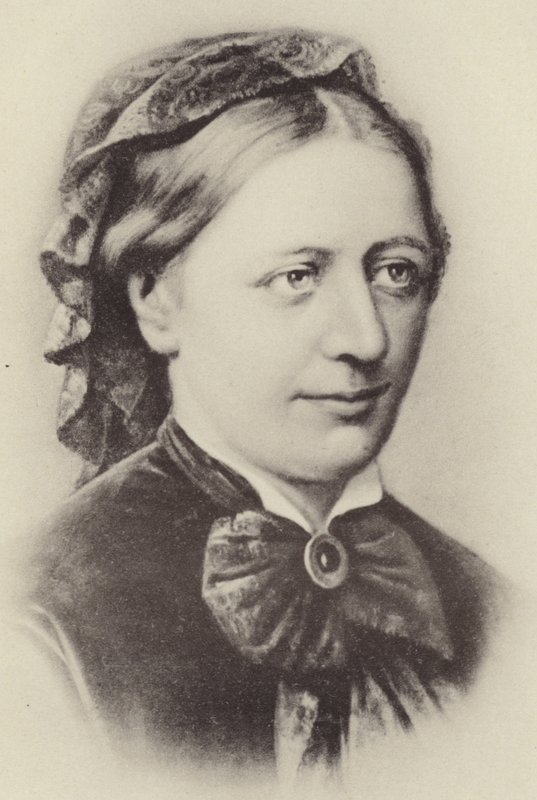 Portræt af Clara Schumann af German School