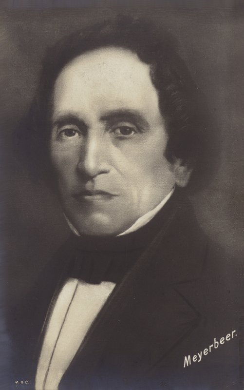 Portræt af Giacomo Meyerbeer af German School