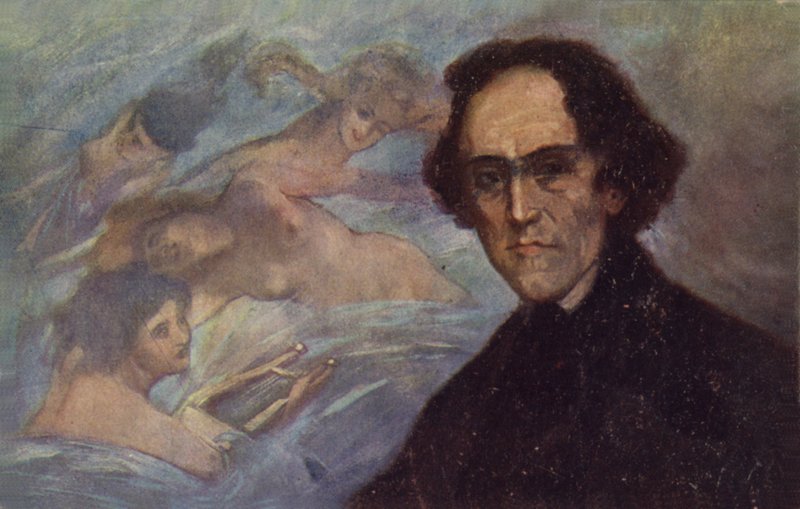 Portræt af Giacomo Meyerbeer af German School