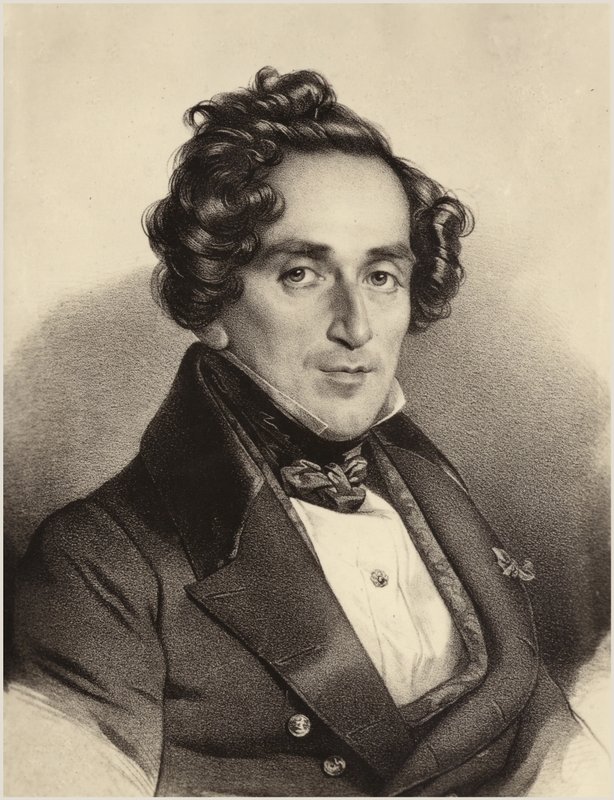 Portræt af Giacomo Meyerbeer af German School