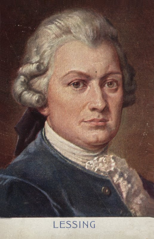 Portræt af Gotthold Ephraim Lessing af German School