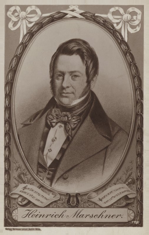 Portræt af Heinrich Marschner af German School
