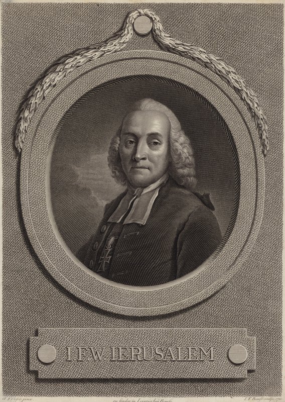 Portræt af Johann Friedrich Wilhelm Jerusalem af German School