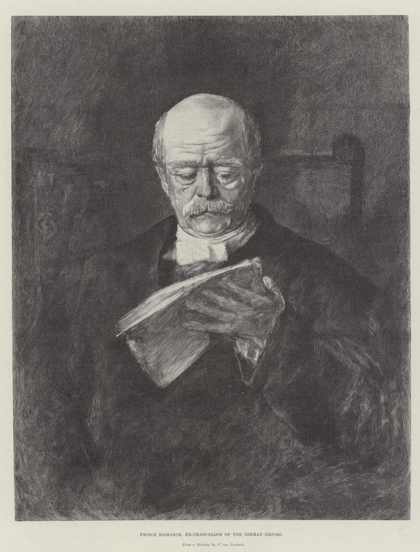 Prins Bismarck, tidligere kansler for det tyske rige (gravering) af German School