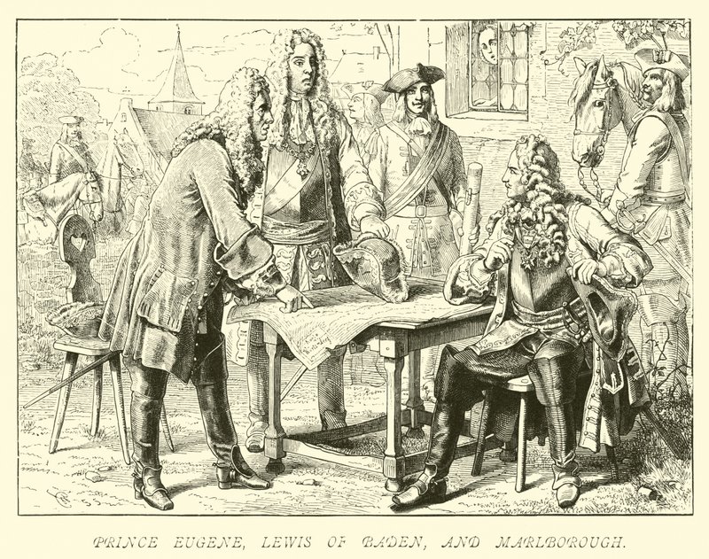 Prins Eugene, Lewis af Baden og Marlborough af German School