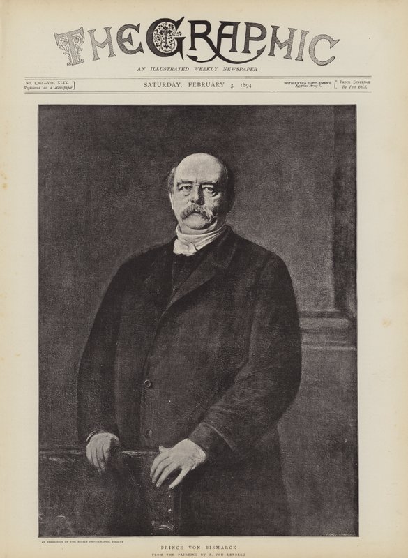 Prins Von Bismarck (litho) af German School