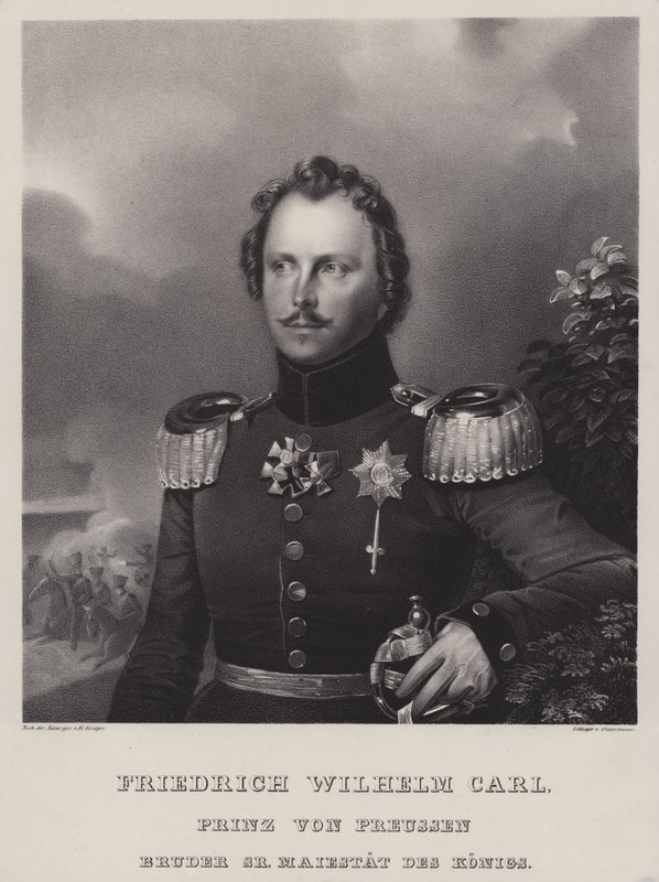 Prins Wilhelm af Preussen (1783-1851), bror til kong Frederik Vilhelm III (litho) af German School