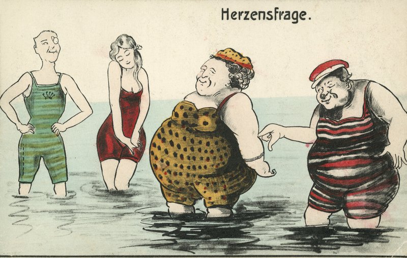 Hjertespørgsmål (farve litho) af German School