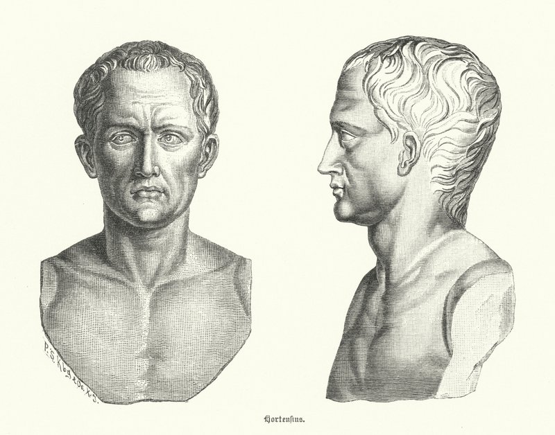 Quintus Hortensius, romersk politiker og taler (stik) af German School