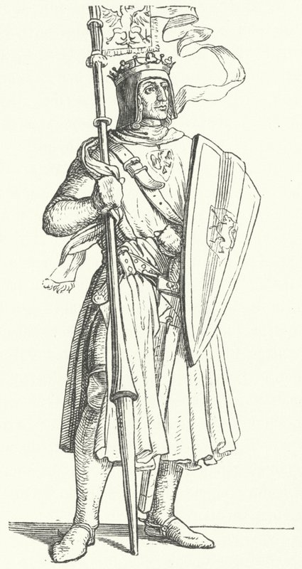 Rudolf af Habsburg, konge af Tyskland (gravering) af German School