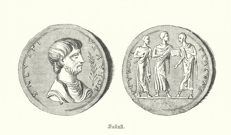 Sallust, romersk historiker og politiker (gravering) af German School