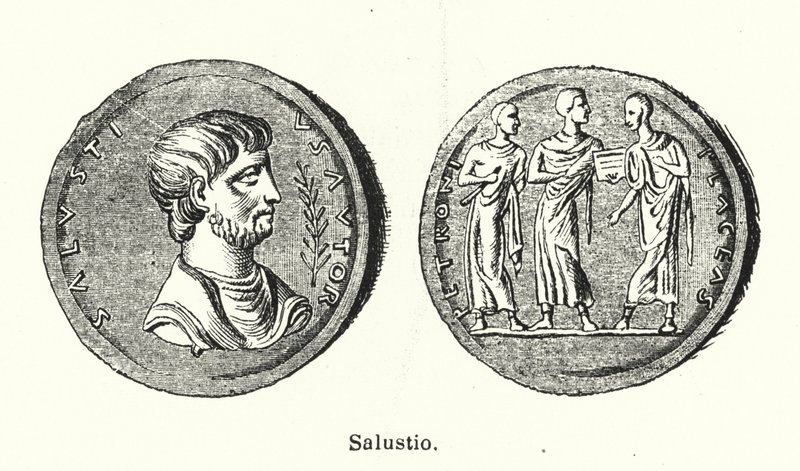Sallust, romersk historiker og politiker (litho) af German School