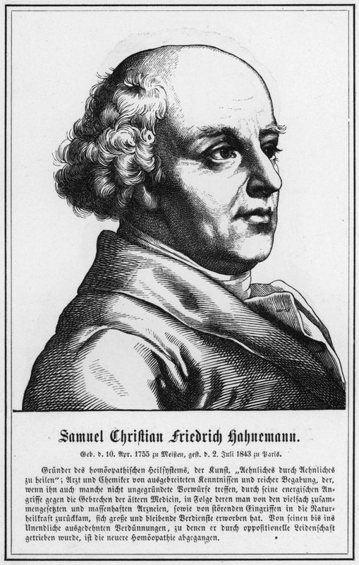 Samuel Christian Friedrich Hahnemann (gravering) af German School