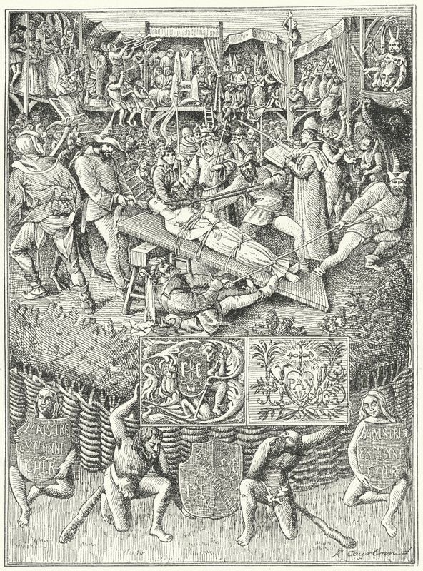 Scene from a medieval mystery playdani af German School