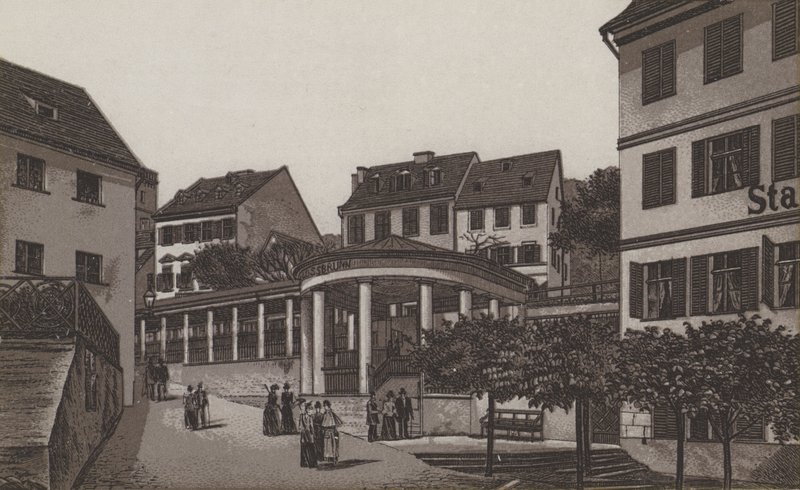 Schlossbrunn (litho) af German School