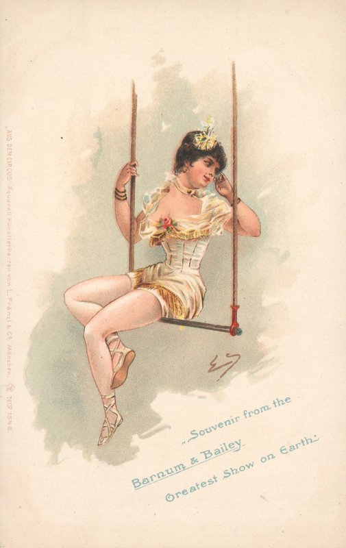 Souvenir fra Barnum & Bailey Greatest Show on Earth (farve litho) af German School
