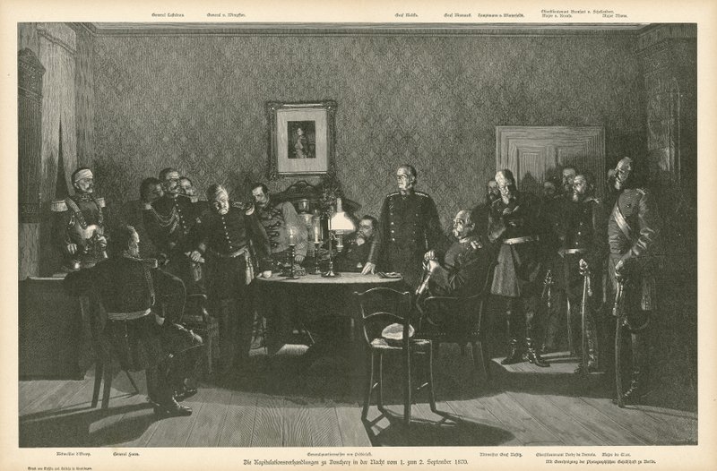 Surrender negotiations at Donchery, France, 1-2 September 1870  af German School