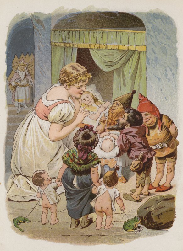 Elverne og skomageren (chromolitho) af German School