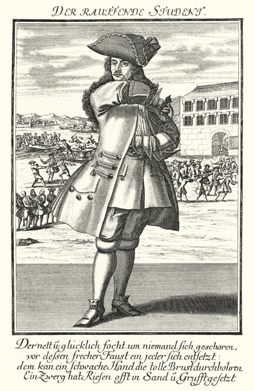 The Fighting Student (gravering) af German School