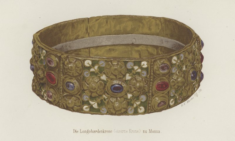 Lombardiets jernkrone (farve litho) af German School