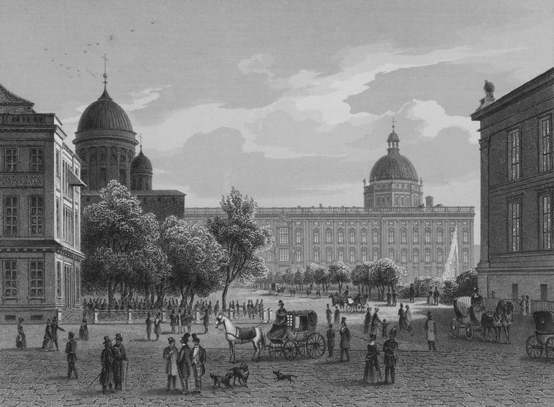 The Lustgarten, Berlin (stålgravering) af German School