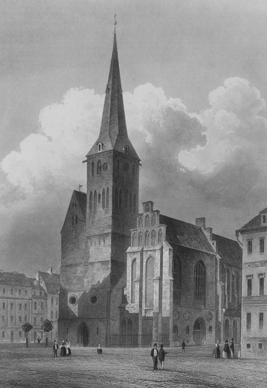 Nikolaikirche, Berlin (stålgravering) af German School
