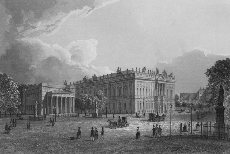 Det kongelige gardehus og våbenhuset, Berlin (stålgravering) af German School