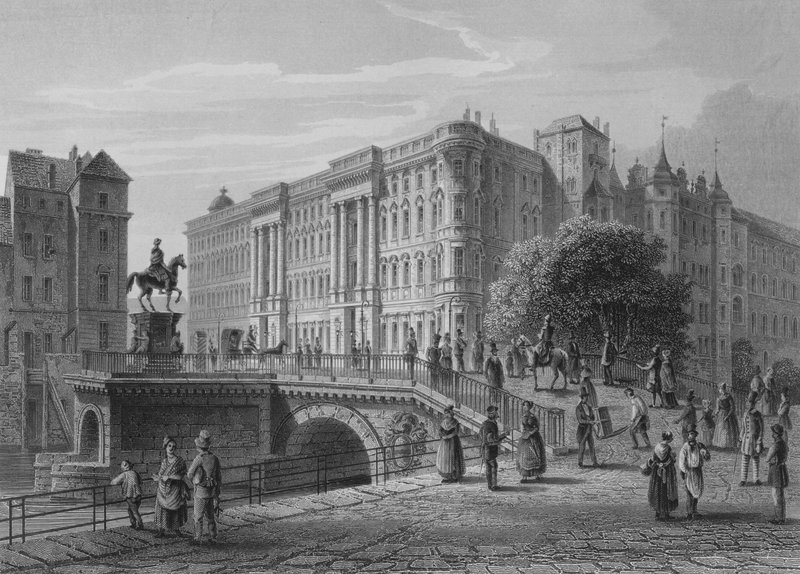 Det kongelige palads, Berlin (stålgravering) af German School