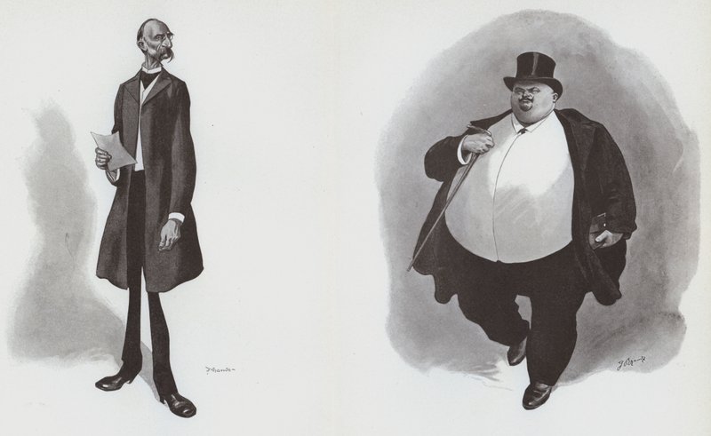 The Tall Moeller: the Fat Oertel (litho) af German School