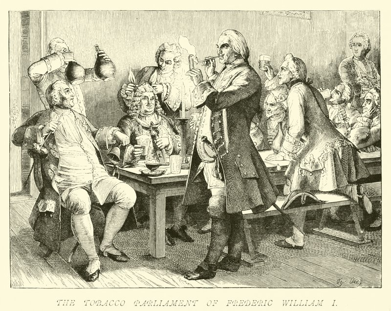 Tobaksparlamentet af Frederick William I af German School