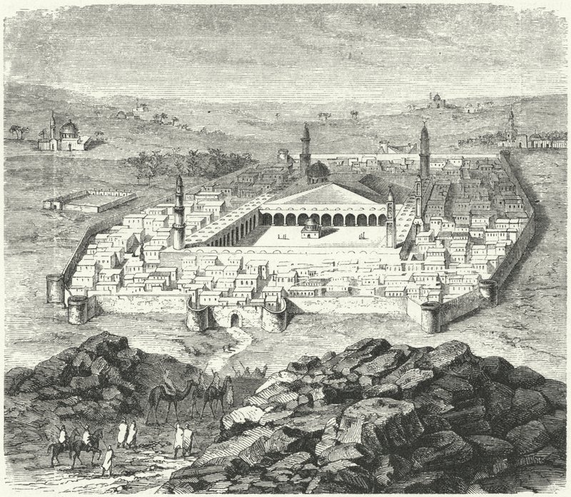 Byen Medina, Arabien (gravering) af German School