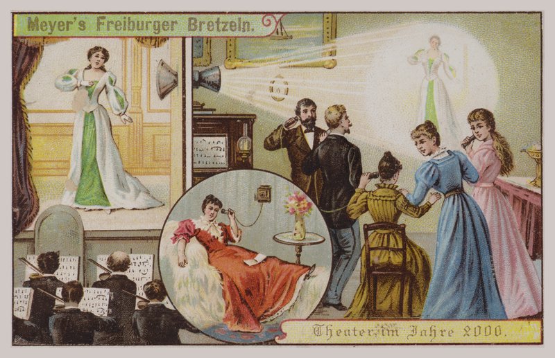Teater i år 2000 (chromolitho) af German School