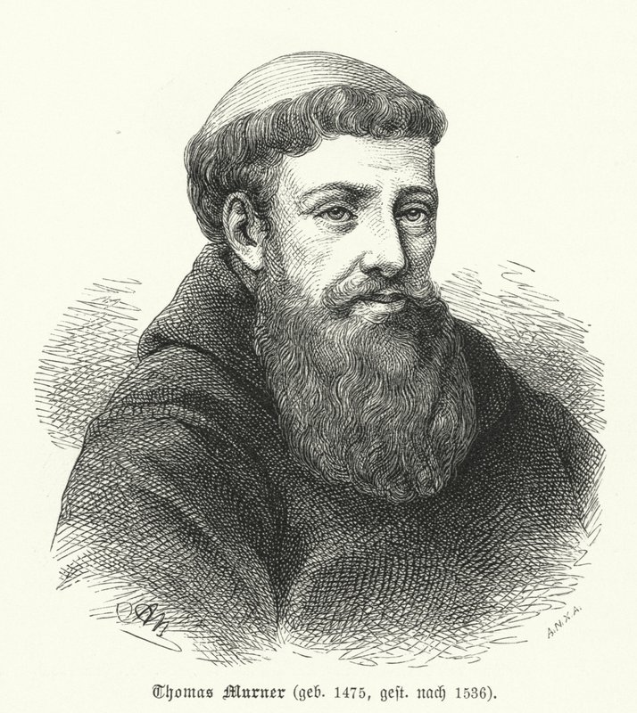 Thomas Murner, tysk satiriker, digter og oversætter (gravering) af German School