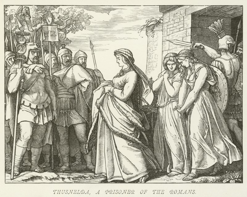 Thusnelda, en fange af romerne af German School