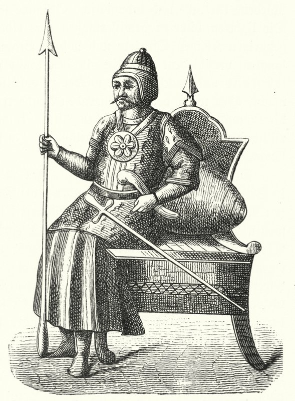 Timur, mongolsk militærleder (gravering) af German School