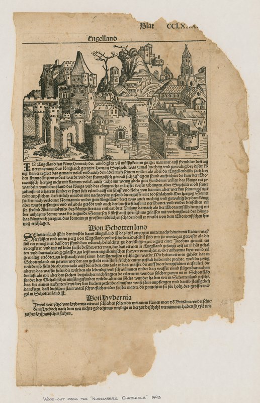 Udsigt over London, 1493. Fra Nürnbergkrøniken af German School